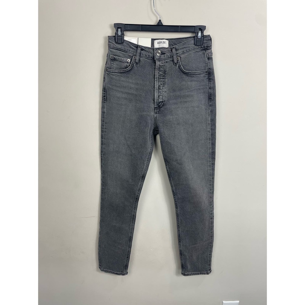 Agolde Nico High Rise Ceremony Straight Leg Jeans NWT Sz 25 Gray